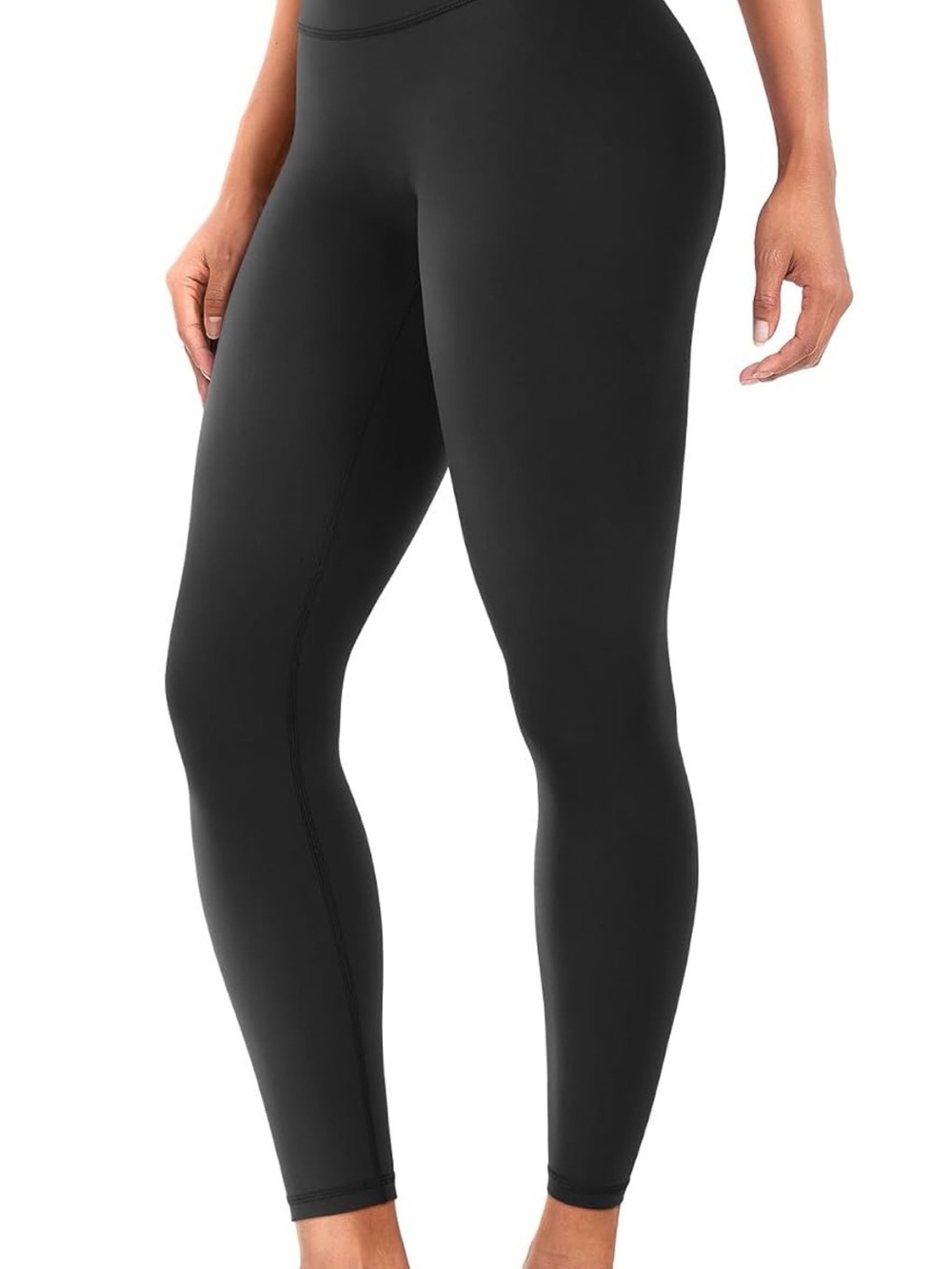 High-Waist Black Leggings for Women - Sleek Everyday Fit